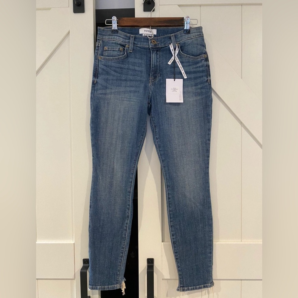 Pistola Denim Audrey gray hem skinny jeans 28/6